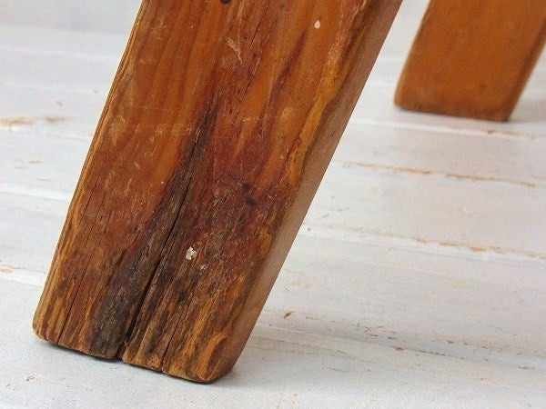 古い木製のアンティーク・ステップラダー/脚立/ガーデニング USA