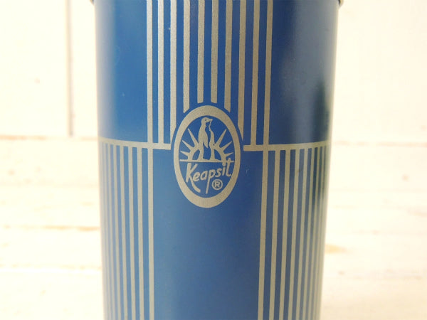 【THERMOS】サーモス・ブルー×ストライプ・60's・ヴィンテージ・魔法瓶/水筒/10オンス