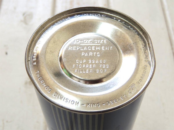【THERMOS】サーモス・ブルー×ストライプ・60's・ヴィンテージ・魔法瓶/水筒/10オンス