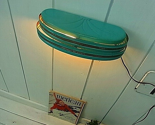 水色 50’s アンティーク ウォールランプ 照明 ライト USA