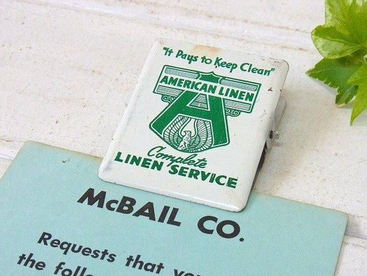 【AMERICAN LINEN】スチール製・ノベルティ・ヴィンテージ・クリップ/ペーパークリップ