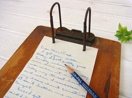 【Globe Wernicke】木製・アンティーク・2つ穴バインダー/ファイルホルダー USA