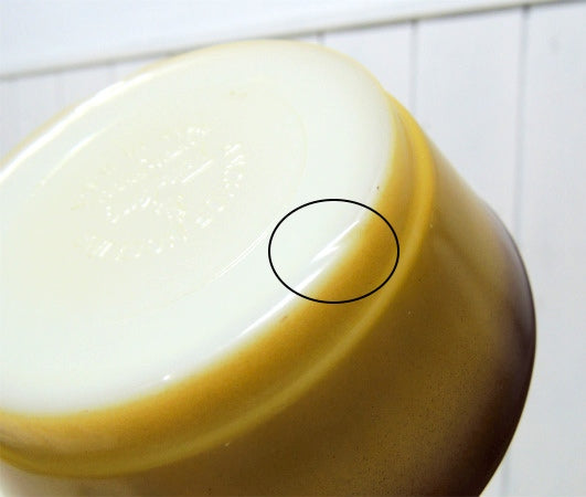 【Fire King】ファイヤーキング・マスタード色×ブラウン色・サラダボウル/ヴィンテージ食器