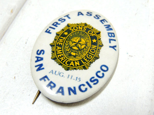 ★AMERICAN LEGION ヴィンテージ 缶バッジ 退役軍人組織 1919s〜 ミリタリー