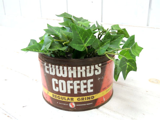 【EDWARDS COFFEE】ヴィンテージ・コーヒー缶/ティン缶・USA