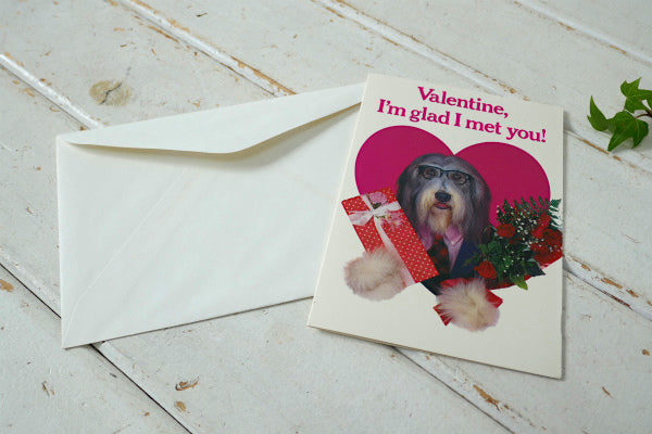 犬&ハート バレンタイン デッドストック 80's ヴィンテージ メッセージカード ロサンゼルス