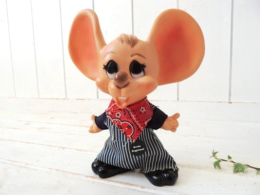 Huron Products アメカジ US ヒッコリー デニム ネズミ・ビンテージ・貯金箱・ドール