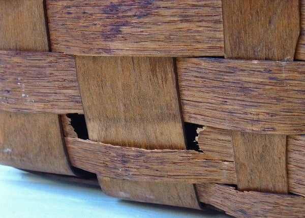 【BASKETVILLE】木製・アンティーク・ピクニック・バスケット/ウッドバスケット USA