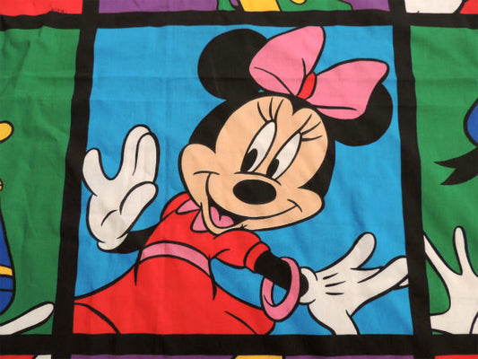 【ミッキー&フレンズ】USA・ディズニー・大柄プリント・ヴィンテージ・カーテン/生地