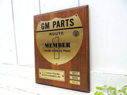 ゼネラルモーターズ 1977y GM PARTS アドバタイジング ヴィンテージ オブジェ 壁飾り アメ車 モーター系