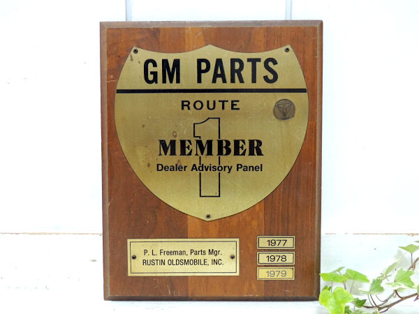 ゼネラルモーターズ 1977y GM PARTS アドバタイジング ヴィンテージ オブジェ 壁飾り アメ車 モーター系