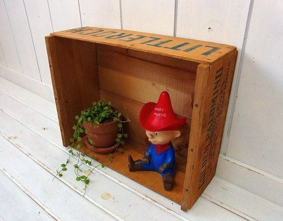 【LITTLEROCK】木製・ヴィンテージ・ウッドボックス/木箱 USA