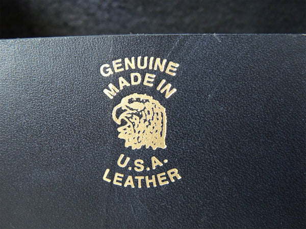 【GENUINE LEATHER】黒色・本革レザー・ビンテージ・サドルバッグ/バイクバッグ/コンチョ