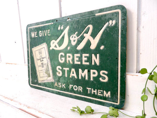 【1930y~/グリーンスタンプ/GREEN STAMPS】看板・アンティーク・ポップサイン/USA