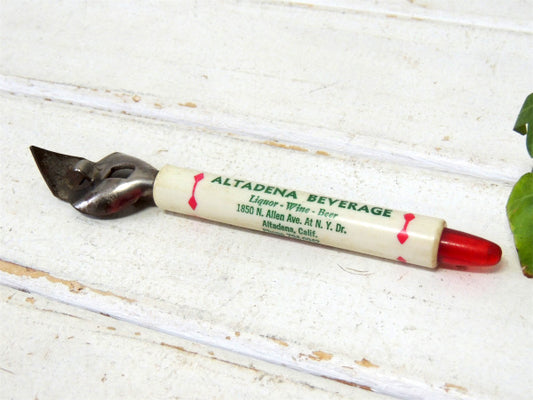 【ALTADENA BEVERAGE・酒屋】アドバタイジング・ヴィンテージ・栓抜き・ボトルオープナー