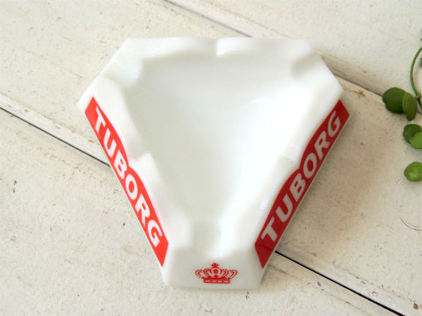 【デンマーク/TUBORG/ビール】ガラス製・アドバタイジング・ヴィンテージ・灰皿 /アシュトレイ