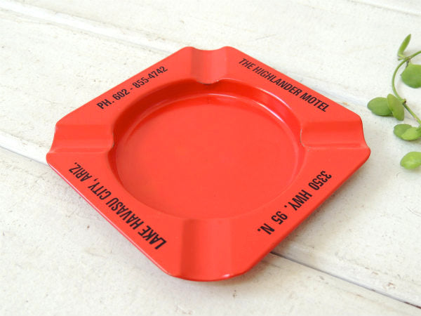 【THE HIGHLANDER MOTEL/アリゾナ州】ティン製・アドバタイジング・ビンテージ・灰皿