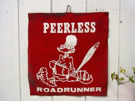 【ROAD RUNNER】ロードランナー・布製・ヴィンテージ・フラッグ/サイン/旗/USA