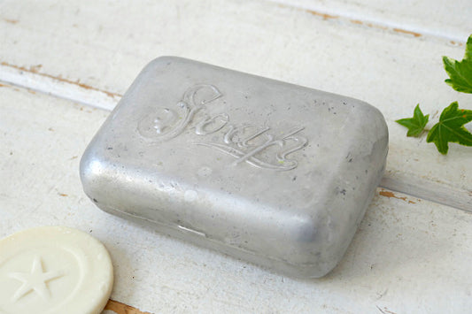 Soap アルミ製 トラベル用 50's ヴィンテージ ソープケース 石鹸入れ 石鹸箱 USA