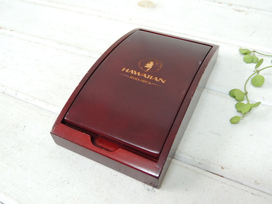 【HAWAIIAN Airlines】ハワイアン航空・飛行機・ヴィンテージ・木製カードケース