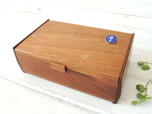 エジプト十字架・アンクのプレート付き・木製・アンティーク・ジュエリーボックス/宝石箱/聖品入れ