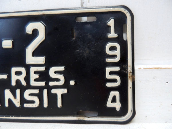 【IOWA】1-2 NON-RES.TRANSIT・1954年・ビンテージ・ナンバープレート・アメ車
