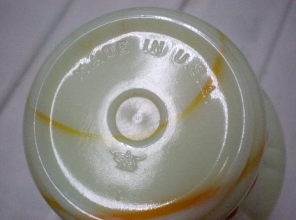 USA ミルクガラス・アンティーク・フラワーポット