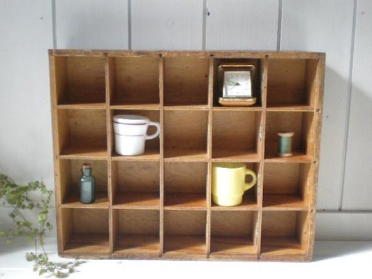 USA 木製ヴィンテージ・コレクションボックス