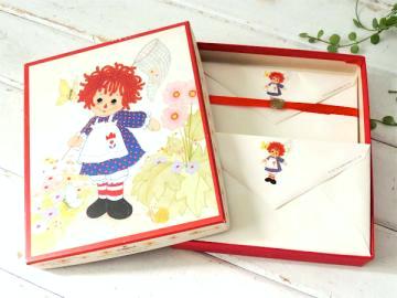 ラガディ・アン ホールマーク・アンディ お花畑・便箋&封筒・70's ヴィンテージ・レターセット