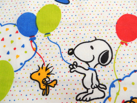 【スヌーピー】USA!ピーナッツの仲間・風船柄・ヴィンテージ・ユーズドシーツ(1/2)