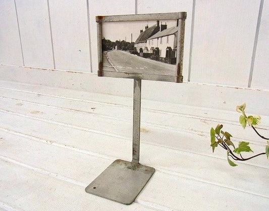 【R&H】メタル製・アンティーク・卓上メニュースタンド/フォトスタンド USA