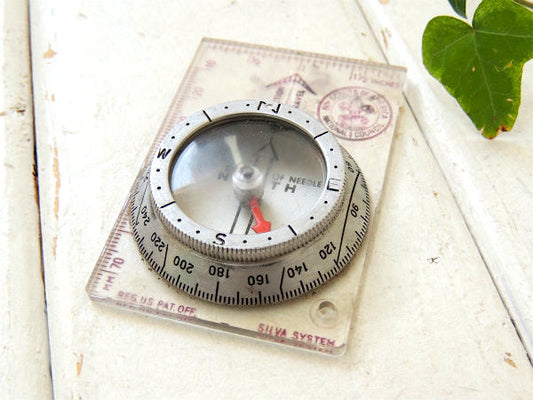 方位磁石・USA・SILVA アメリカ・ボーイスカウト・ヴィンテージ・コンパス・キーホルダー