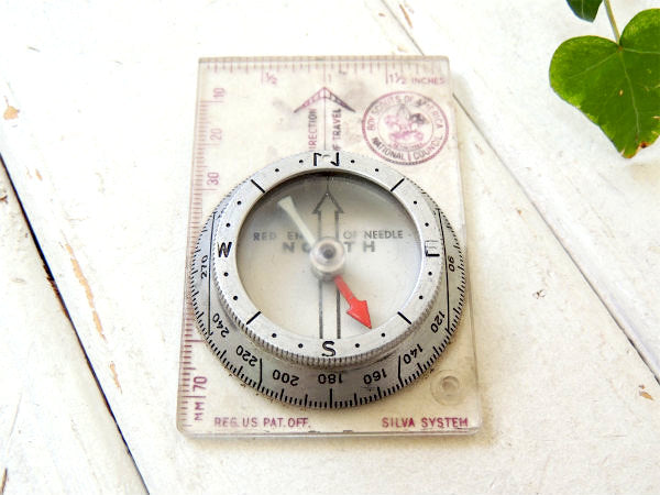 方位磁石・USA・SILVA アメリカ・ボーイスカウト・ヴィンテージ・コンパス・キーホルダー
