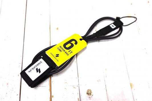 SYNDICATE シンジケート6FT ミディアムウェーブ リーシュコード サーフィン