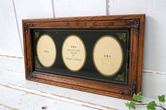 Ryan Creations クラシカル 木製×ガラス ヴィンテージ フォトフレーム 額縁 写真立て