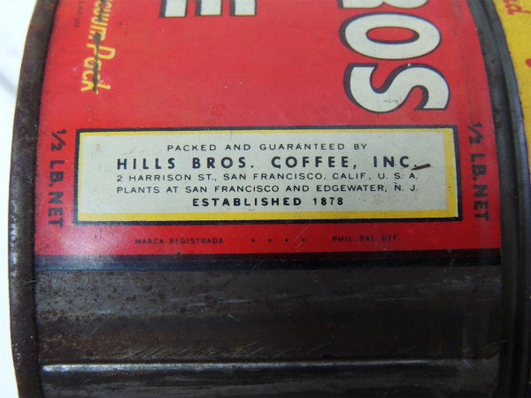 【ヒルスコーヒー】USA!ちいさなブリキ製・ヴィンテージ・コーヒー缶/スモールサイズ