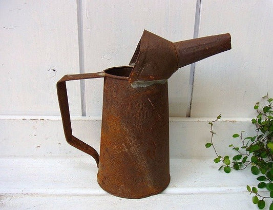 ブリキ製 小さなアンティーク・オイルジャグ/水差し USA