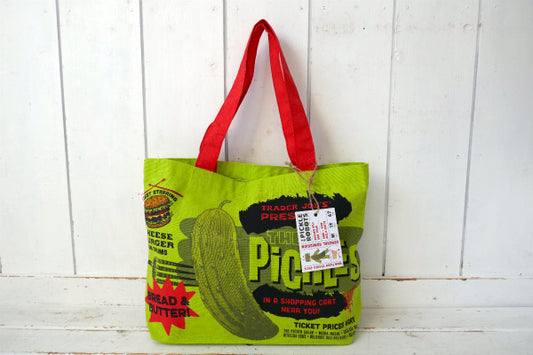 トレーダージョーズ トレジョ ピクルス ハンバーガー コットン製 エコバッグ トートバッグ USA