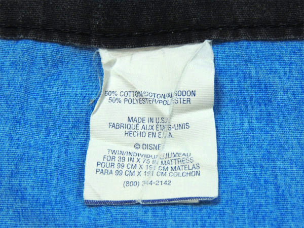 【ミッキー&フレンズ】ディズニー・43㎝パネル柄・ヴィンテージ・ユーズドシーツ(フラットタイプ)