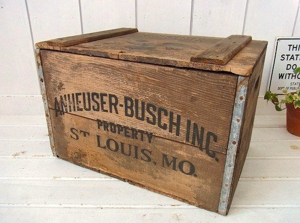 ☆Budweiser ヴィンテージ木箱 Anheuser-Busch☆ Budweiser