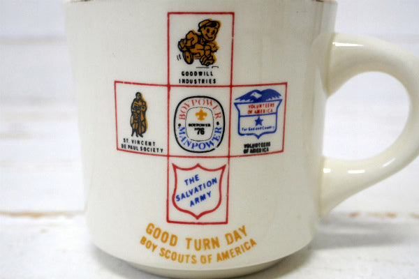 ボーイスカウト・GOOD TURN DAY・陶器製・ヴィンテージ・マグカップ ・コーヒーカップ
