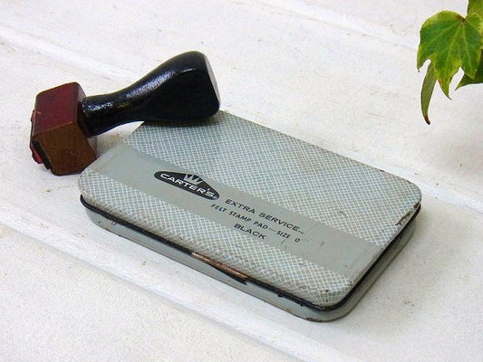 【CARTER'S】ヴィンテージ・スタンプパッド/スタンプ台(BLACK) USA