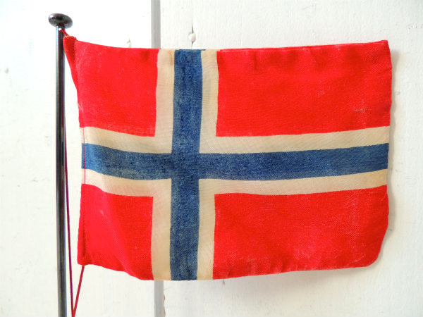 【ノルウェー王国・Norway】国旗・アンティーク&ビンテージ・卓上フラッグ・旗・デスクトップ
