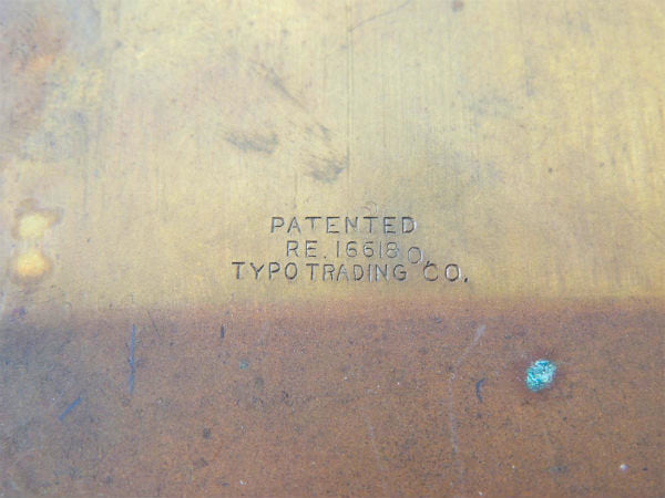 1910〜1920's 繊細 花柄 真鍮製 アンティーク・オールド OLD メモホルダー バインダー USA