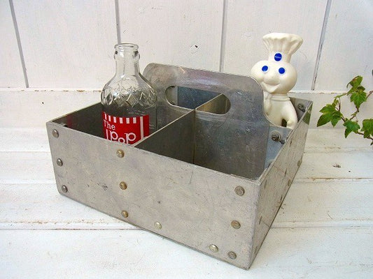 工業系・スチール製・仕切り付き・ヴィンテージ・ツールボックス/スチールバスケット USA