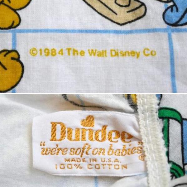 Dundee ベビーミッキーフレンズ コットン100% ヴィンテージ ユーズドシーツ ベビーシーツ