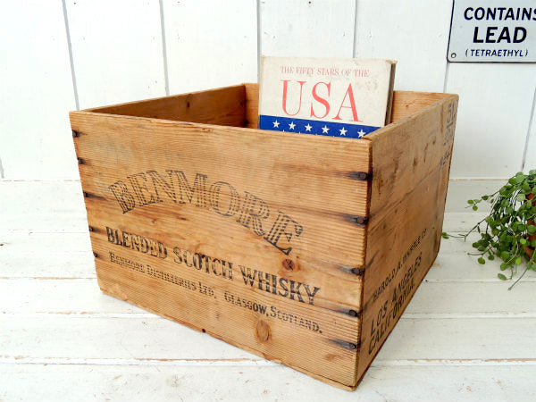 【BENMORE】CALIFORNIA・スコッチ・ウイスキー・ヴィンテージ・ウッドボックス・木箱