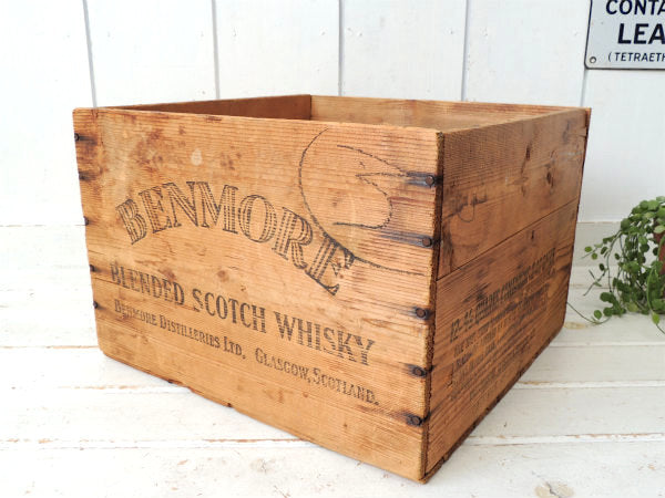 【BENMORE】CALIFORNIA・スコッチ・ウイスキー・ヴィンテージ・ウッドボックス・木箱