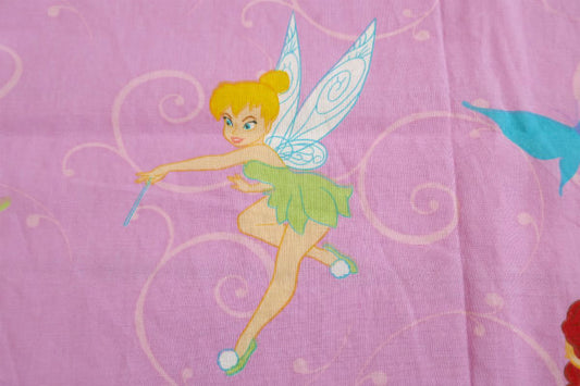 ティンカーベルと仲間の妖精 ディズニートゥーン メルヘン カーテン 生地 ファブリック ピンク
