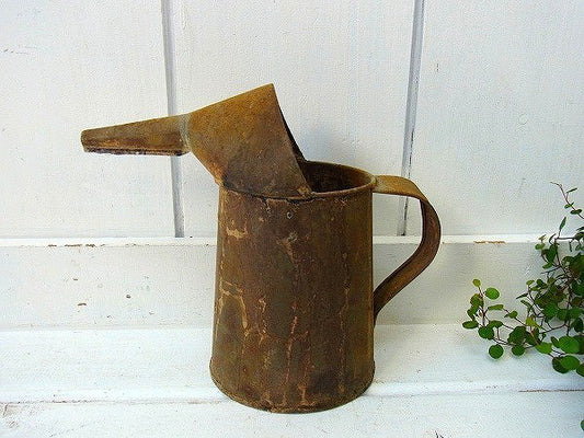 ブリキ製・小さなアンティーク・オイルジャグ/水差し USA